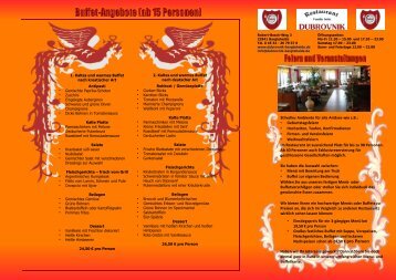 Flyer Feiern und Veranstaltungen (PDF) - Restaurant Dubrovnik in ...