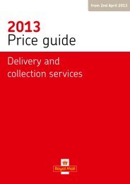 Delivery and collection services - Royal Mail