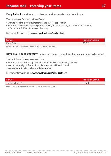 Delivery and collection services - Royal Mail