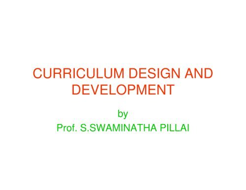 curriculum design and development-1