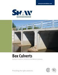 box culverts product guide - Shaw Precast Solutions