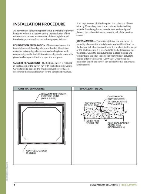 box culverts product guide - Shaw Precast Solutions