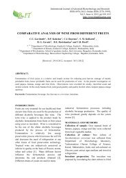 comparative analysis of wine from different fruits - BioIT international ...