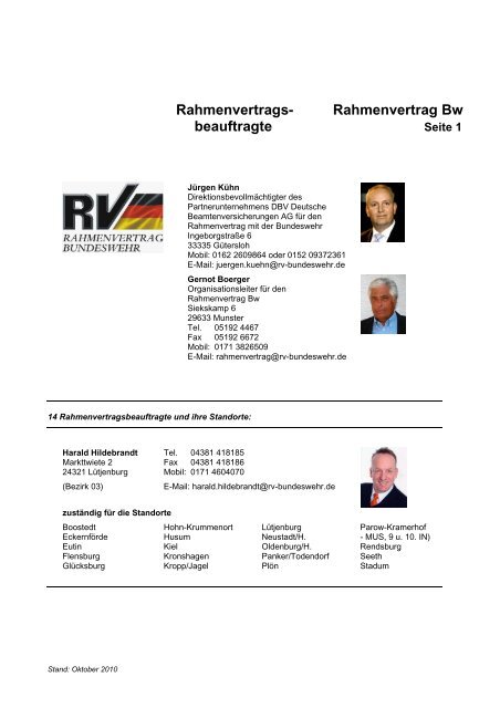 Rahmenvertrags- Rahmenvertrag Bw beauftragte - Foeg.de