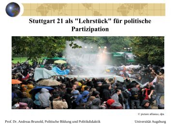 Stuttgart 21 als "Lehrstück" für politische Partizipation