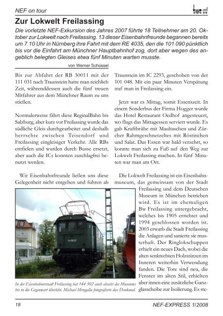 NEF-EXPRESS - Nürnberger Eisenbahnfreunde eV