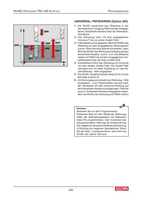 EMCO WinNC Heidenhain TNC 426 Klartext Softwarebeschreibung ...