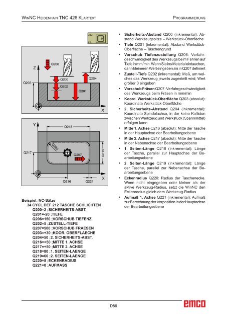 EMCO WinNC Heidenhain TNC 426 Klartext Softwarebeschreibung ...