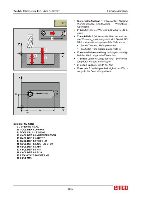 EMCO WinNC Heidenhain TNC 426 Klartext Softwarebeschreibung ...