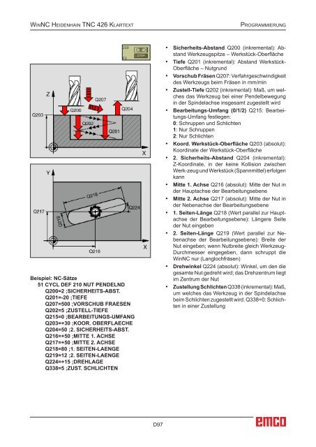 EMCO WinNC Heidenhain TNC 426 Klartext Softwarebeschreibung ...