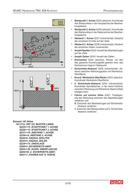 EMCO WinNC Heidenhain TNC 426 Klartext Softwarebeschreibung ...