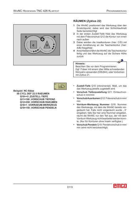 EMCO WinNC Heidenhain TNC 426 Klartext Softwarebeschreibung ...