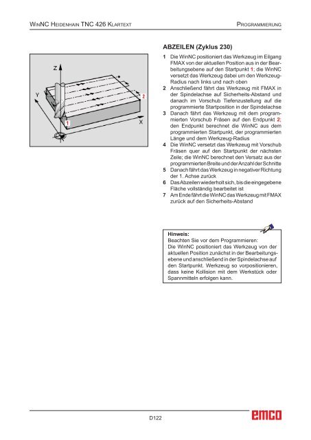 EMCO WinNC Heidenhain TNC 426 Klartext Softwarebeschreibung ...