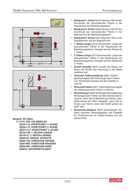 EMCO WinNC Heidenhain TNC 426 Klartext Softwarebeschreibung ...