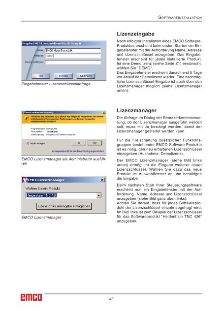 EMCO WinNC Heidenhain TNC 426 Klartext Softwarebeschreibung ...