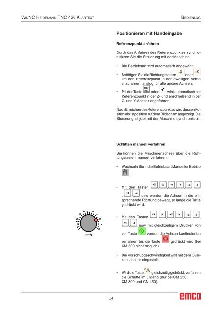 EMCO WinNC Heidenhain TNC 426 Klartext Softwarebeschreibung ...