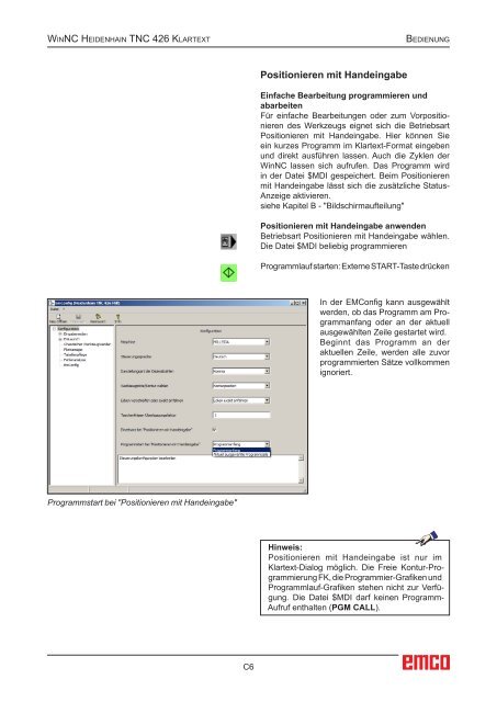 EMCO WinNC Heidenhain TNC 426 Klartext Softwarebeschreibung ...