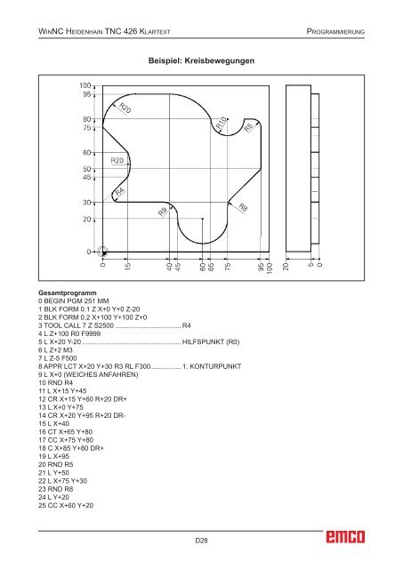 EMCO WinNC Heidenhain TNC 426 Klartext Softwarebeschreibung ...