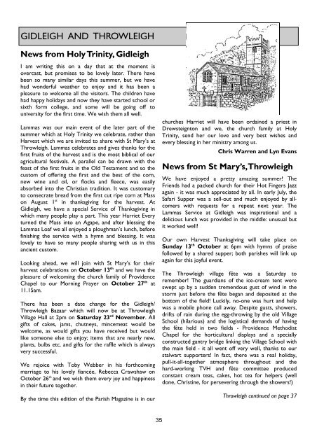 Whiddon Parishes Magazine - October/November 2013