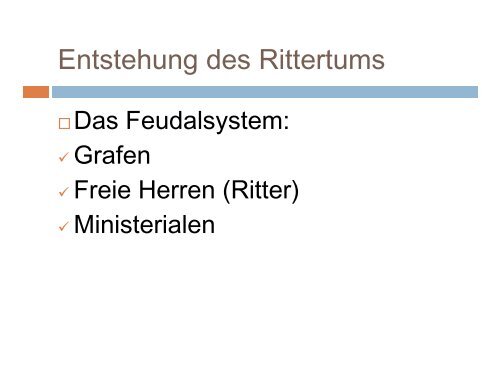 D Ritt t as Rittertum - Germanistik