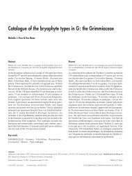 Catalogue of the bryophyte types in G: the ... - Ville de Genève
