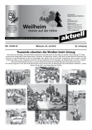 2013 Mitteilungsblatt Nr. 15 - Gemeinde Weilheim / Baden