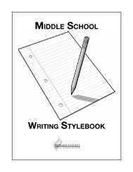 Middle School Writing Stylebook - Howard County Public Schools