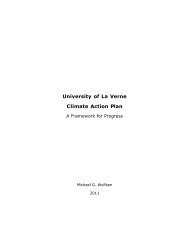 ULV Climate Action Plan - University of La Verne