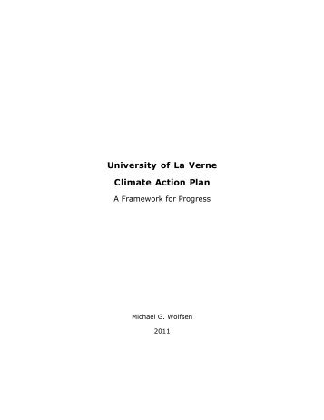 ULV Climate Action Plan - University of La Verne