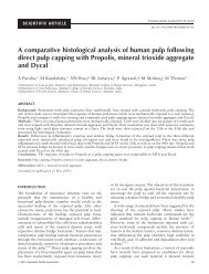 A comparative histological analysis of human pulp following direct ...