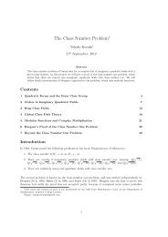 The Class Number Problem - Imperial College London