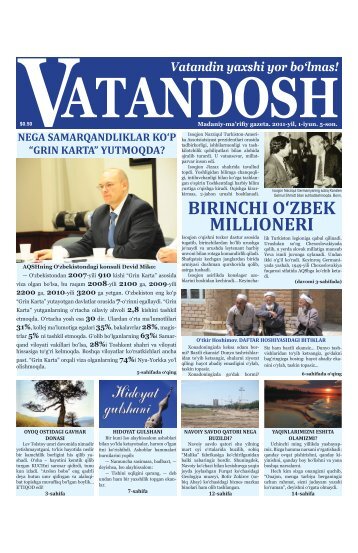 v$0.50 birinchi o'zbek millioneri - Vatandosh