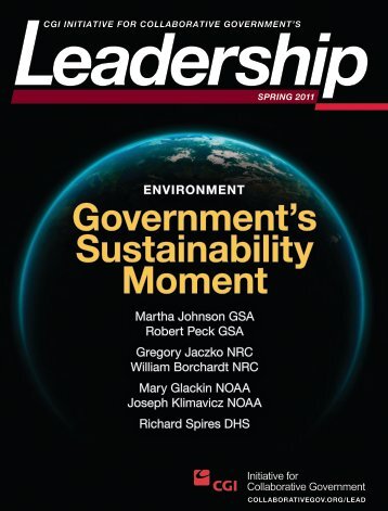 Government's Sustainability Moment - CGI Initiative for Collaborative ...