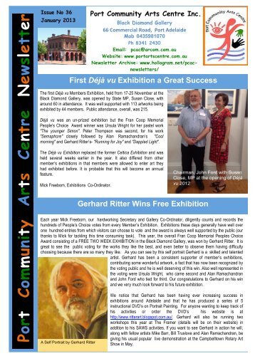 Port Community Arts Centre Newsletter Edn 36 Jan ... - hollogram.net