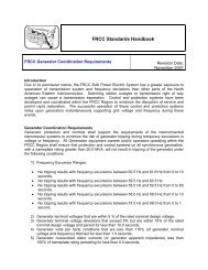 FRCC Generator Coordination Requirements