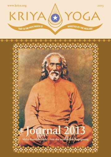 Journal 2013 Journal 2013 - Kriya Yoga Institute