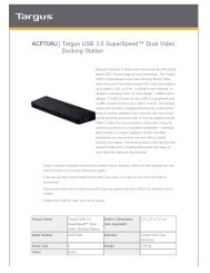 ACP70AU| Targus USB 3.0 SuperSpeed™ Dual Video Docking ...