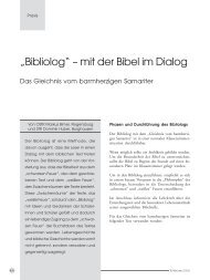 Bibliolog“ – mit der Bibel im Dialog