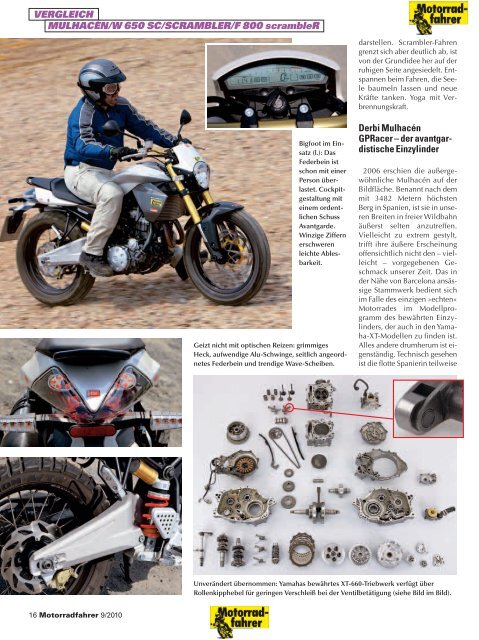 VERGLEICH MULHACÉN/W 650 SC/SCRAMBLER/F 800 ... - Derbi