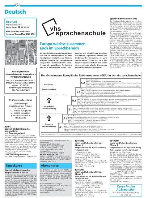 Programm - Volkshochschule Schorndorf