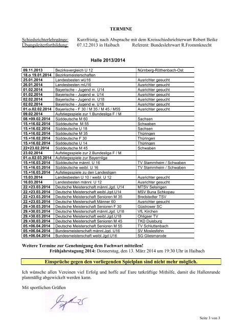 HALLENRUNDE 2013 /`14 - TV Elsenfeld