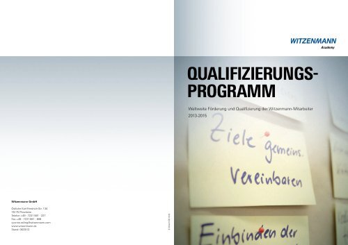 qualIfIzIerungs- programm - Witzenmann GmbH