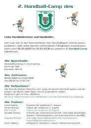 2. Handball-Camp des - TSV Unterhaching - Handball