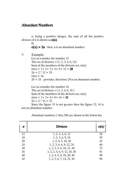 Abundant Numbers - Simetrik Kitap