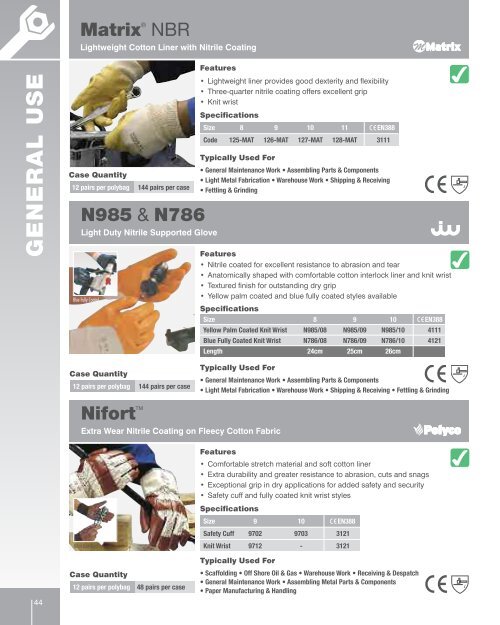 BM Polyco Puncture Resistant Gloves - Catalogue - Reid Brothers