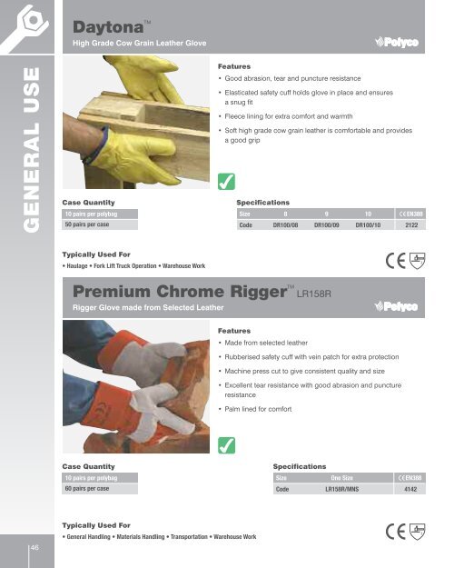 BM Polyco Puncture Resistant Gloves - Catalogue - Reid Brothers