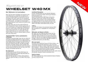 NEW WHEELSET W40 MX - Syntace