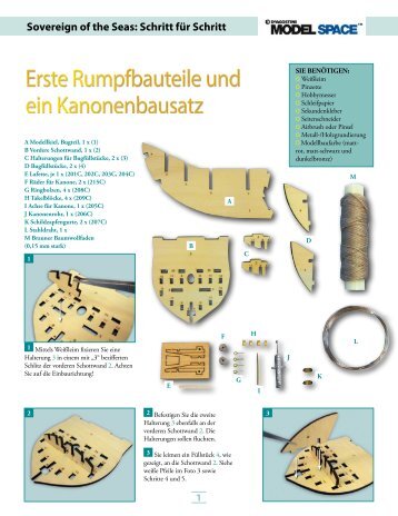 Erste Rumpfbauteile und ein Kanonenbausatz - Model Space