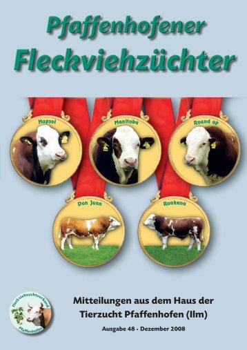 Mitteilungen aus dem Haus der Tierzucht Pfaffenhofen (Ilm) - Bayern