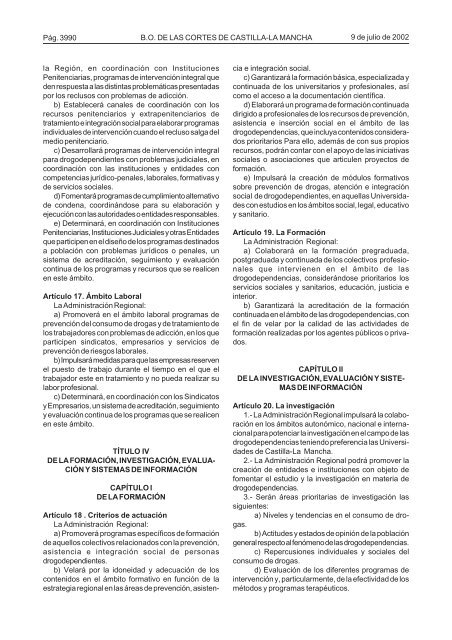 BoletÃ­n Oficial nÃºm. 210 (09-07-2002) - Cortes de Castilla-La Mancha